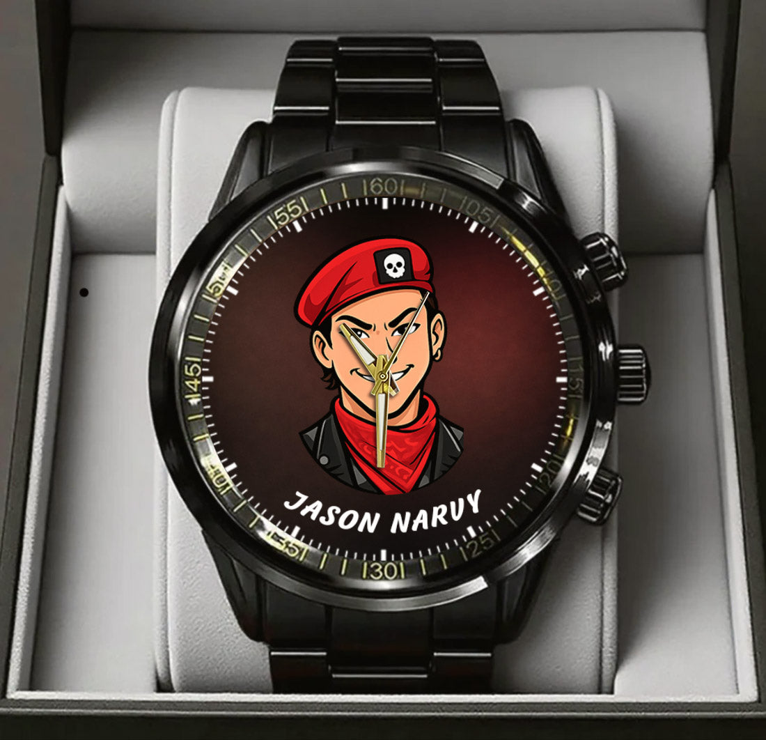 Customized Jason Narvy Stainless Steel Watch