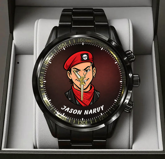 Customized Jason Narvy Stainless Steel Watch