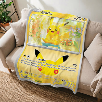 PKM Pikachu 30th Anniversary Custom Fleece Blanket
