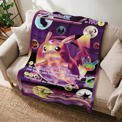 PKM Pikachu 30th Anniversary Custom Fleece Blanket