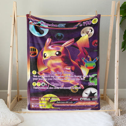 PKM Pikachu 30th Anniversary Custom Fleece Blanket