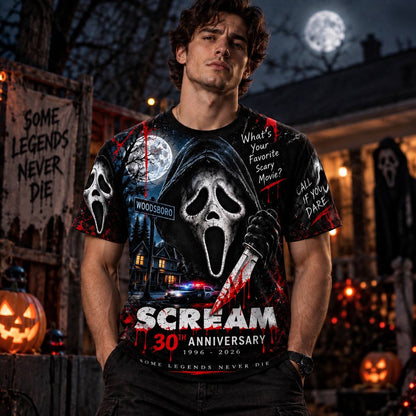 Scream 30th Anniversary AOP T-Shirt Sweatshirt Hoodie