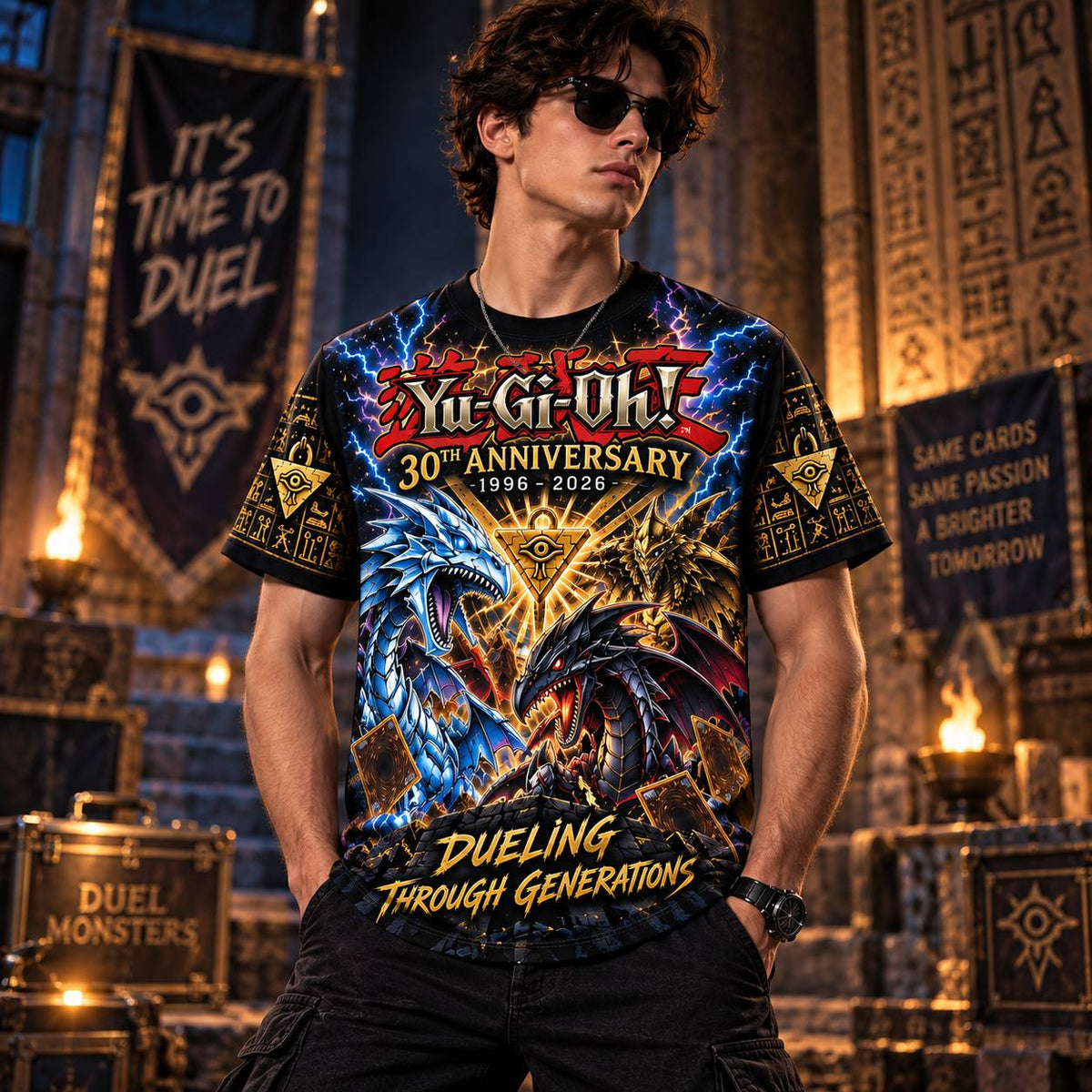 YGO 30th Anniversary AOP T-Shirt Sweatshirt Hoodie