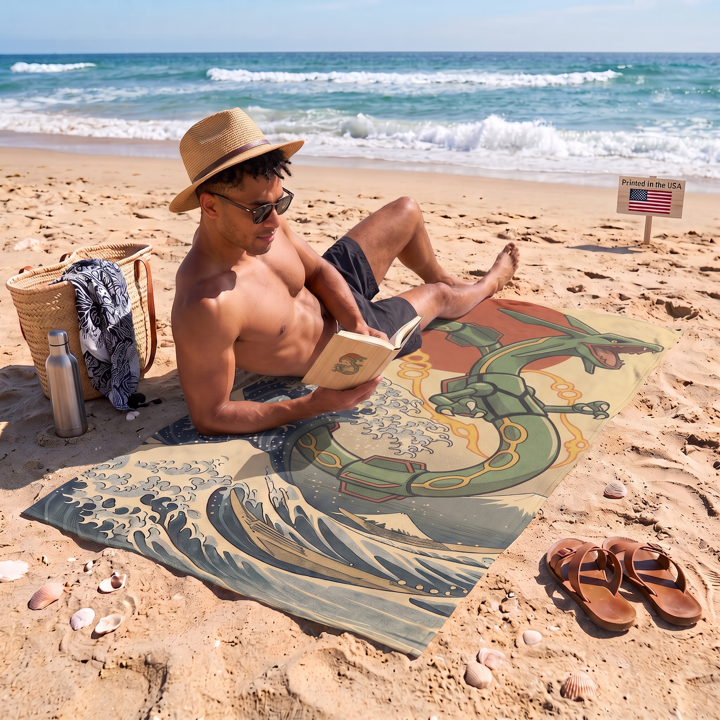 Personalized Vintage Japanese PKM Beach Towel