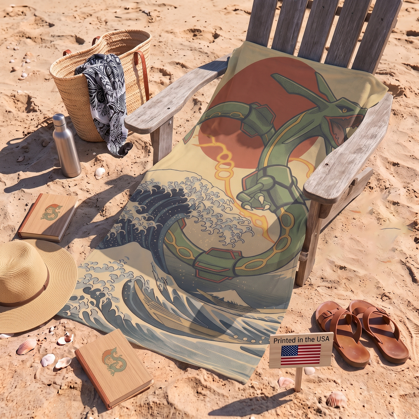 Personalized Vintage Japanese PKM Beach Towel