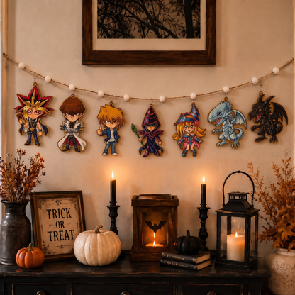 Halloween Personalized YuGiOh Wooden Garland