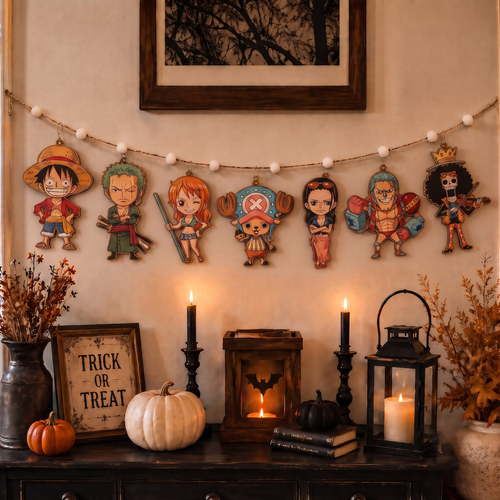 Halloween Personalized One Piece Wooden Garland