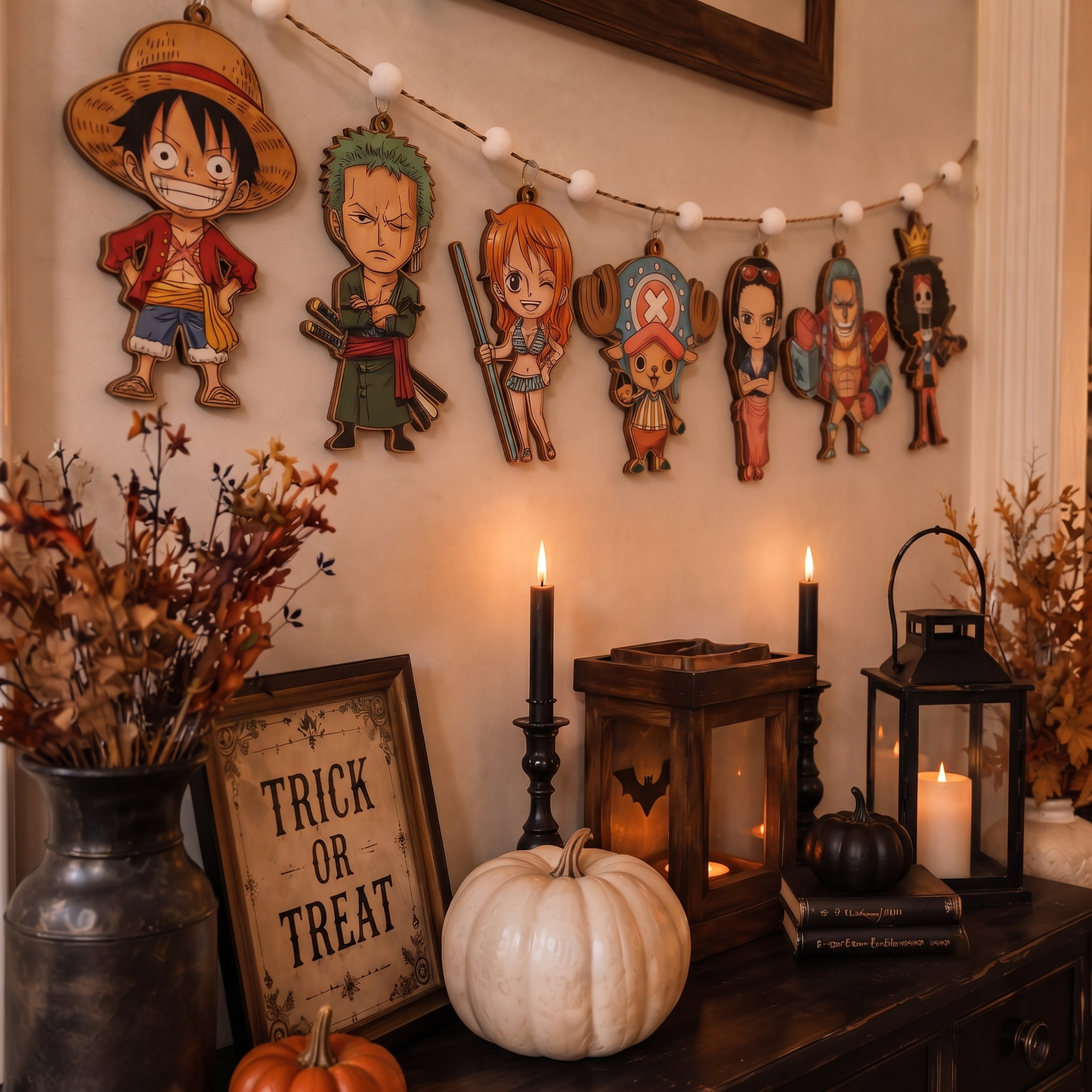 Halloween Personalized One Piece Wooden Garland