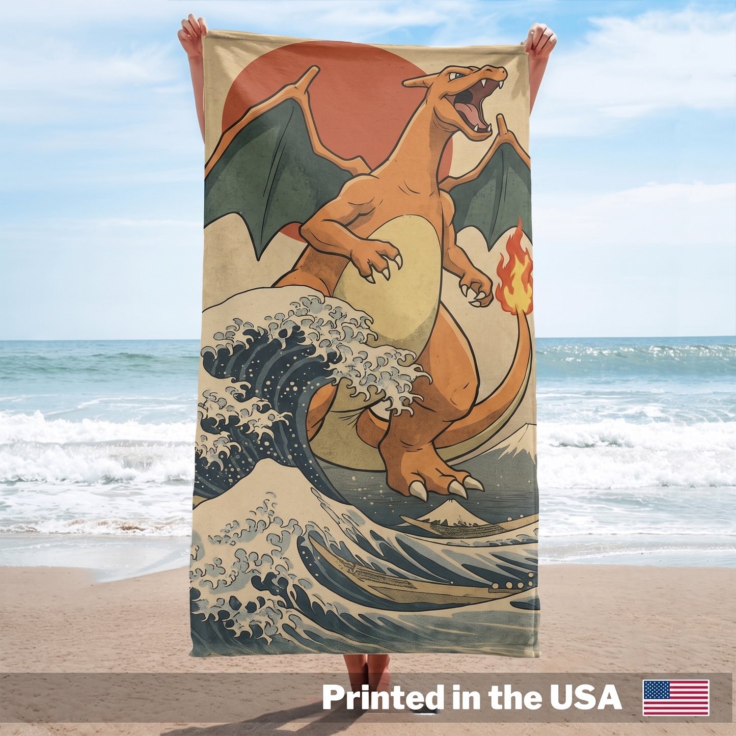 Personalized Vintage Japanese PKM Beach Towel