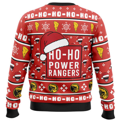 Christmas Ho-Ho Power Rangers Red Custom Ugly Sweatshirt