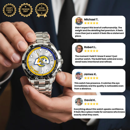 LA Rams Stainless Steel Watch
