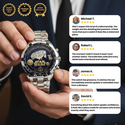 Star Wars 50th Anniversary Stainless Steel Watch