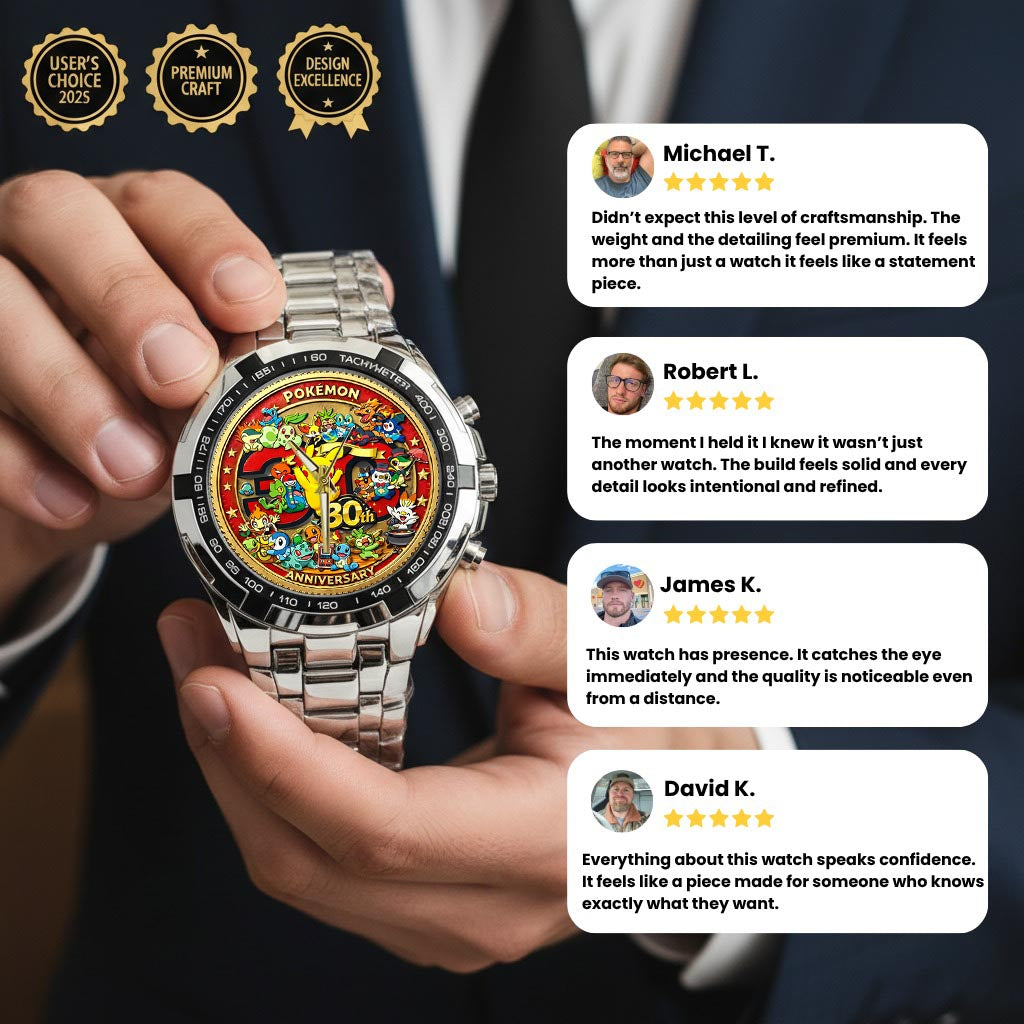 Anime Poke 30th Anniversary Coin Custom Watch