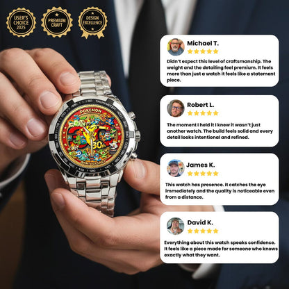 Anime Poke 30th Anniversary Coin Custom Watch