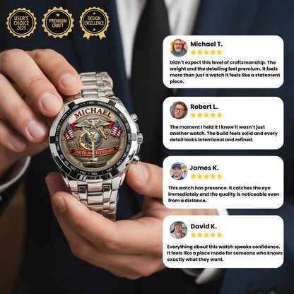 USA 250th Anniversary U.S. Marin Corps- Custom Name Watch