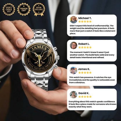 Personalized Eagle The Man The Myth The Legend Watch