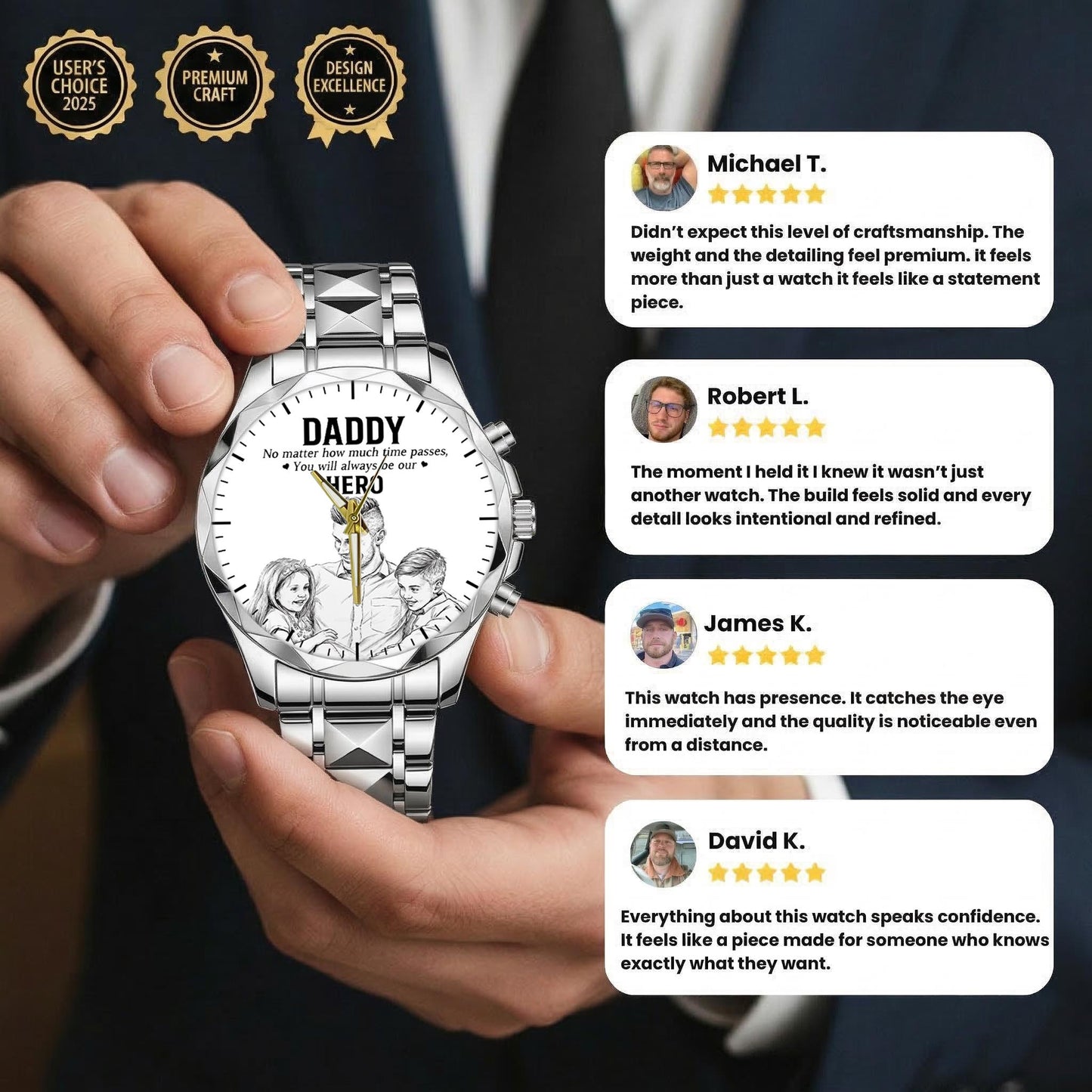 Father's Day Hero Husband Daddy Grandpa Limited Edition Watch