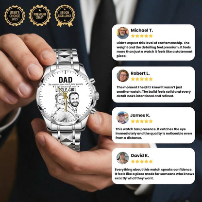 Father's Day Dad and Little Girl Husband Daddy Grandpa Limited Edition Watch