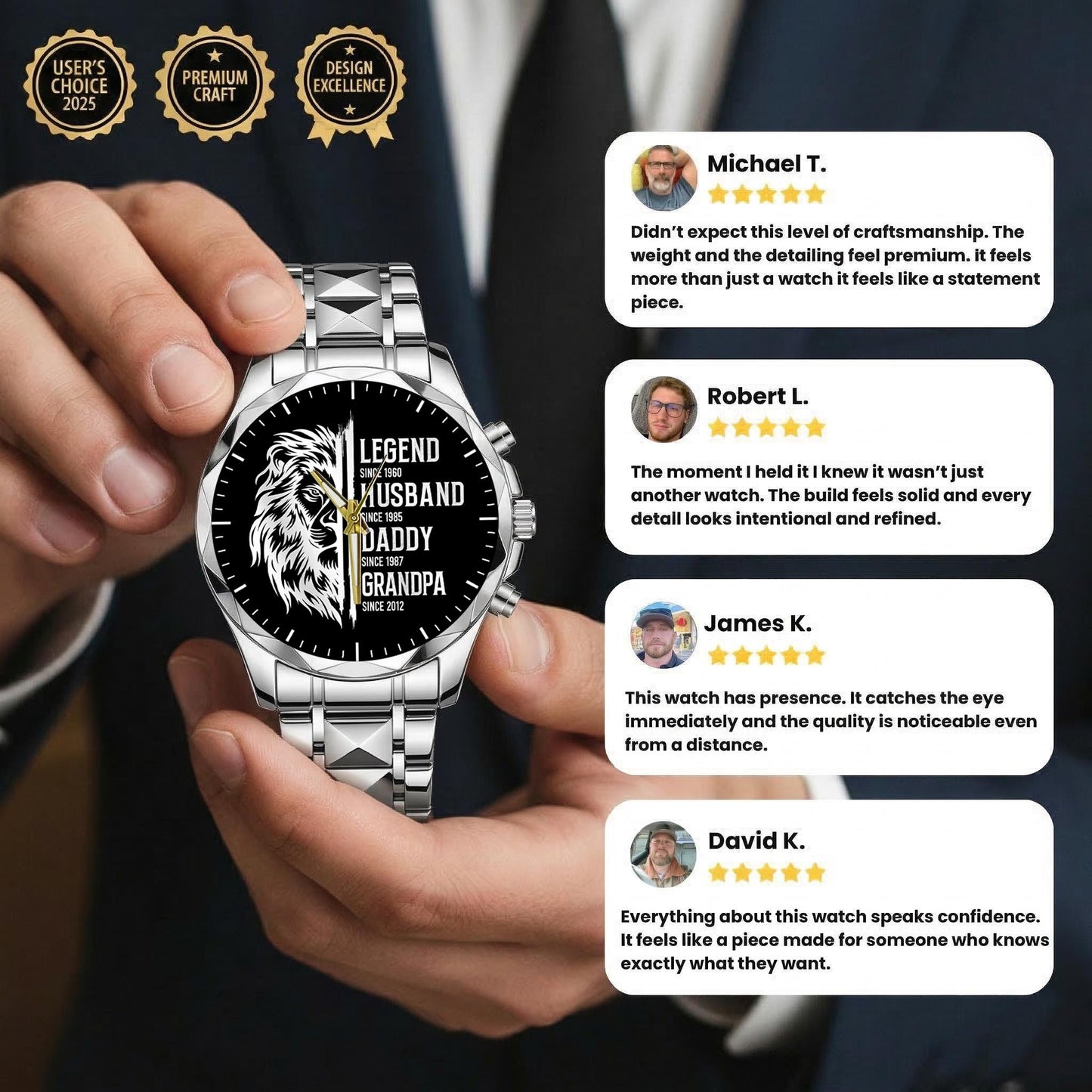 Father's Day Legend Husband Daddy Grandpa Limited Edition Watch