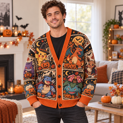 Halloween PKM Spooky Season Ugly Cardigan