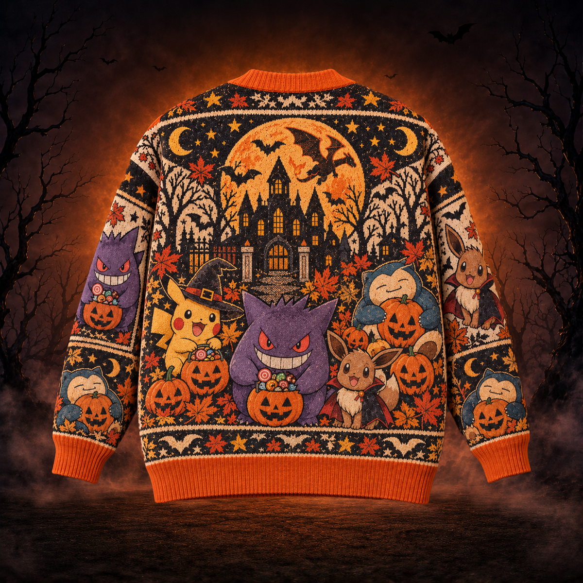 Halloween PKM Spooky Season Ugly Cardigan