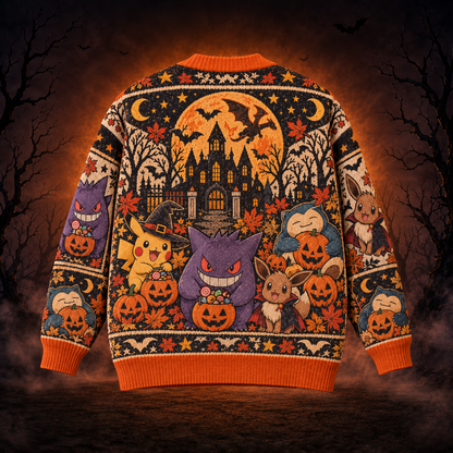 Halloween PKM Spooky Season Ugly Cardigan