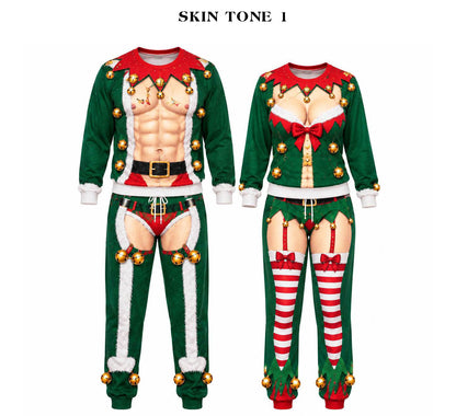 Christmas Funny Mr & Mrs Elf Sweatshirt And Sweatpants Set