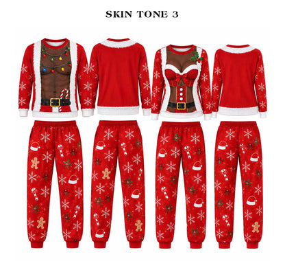 Christmas Funny Santa Claus & Mrs.Claus Sweatshirt And Sweatpants Set