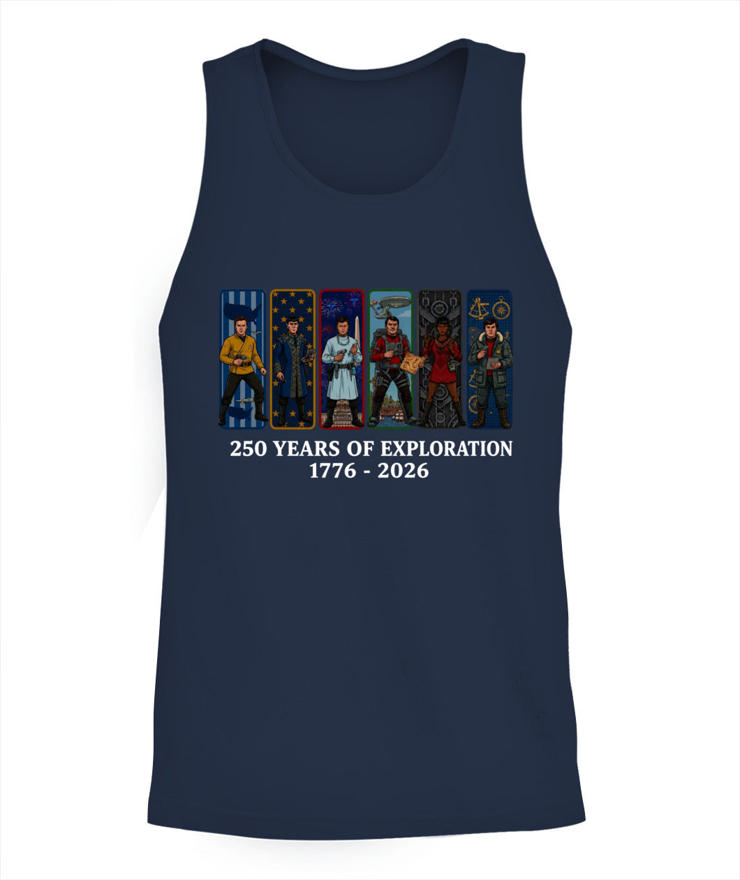 Star Trek 250 Years of Freedom 1776–2026 Patriotic Printed Graphic Hoodie Sweatshirt T-Shirt