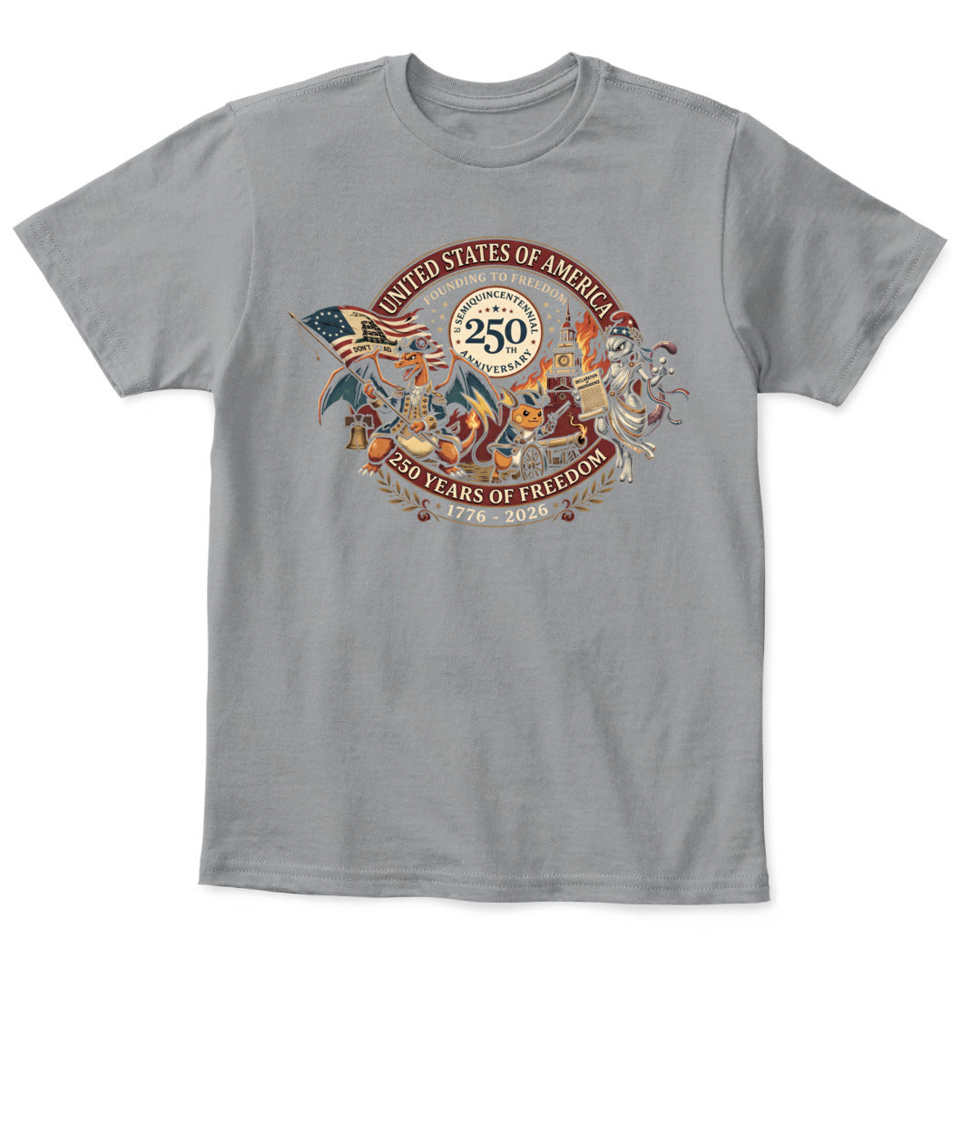 PKM Founding To Freedom 250 Years Of Freedom Graphic Apparel