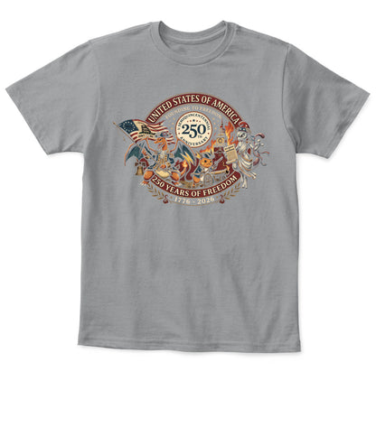PKM Founding To Freedom 250 Years Of Freedom Graphic Apparel