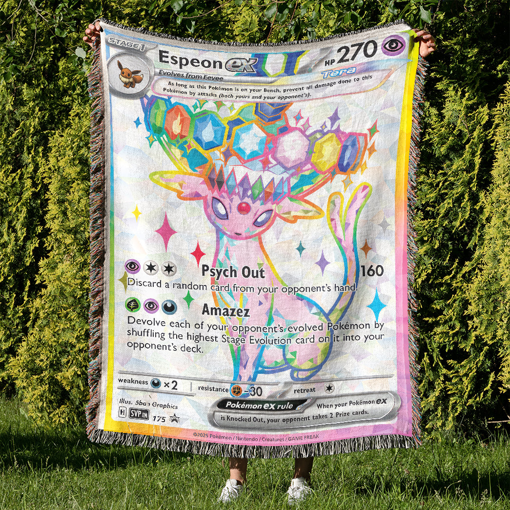 PKM Espeon EX Custom Woven Blanket