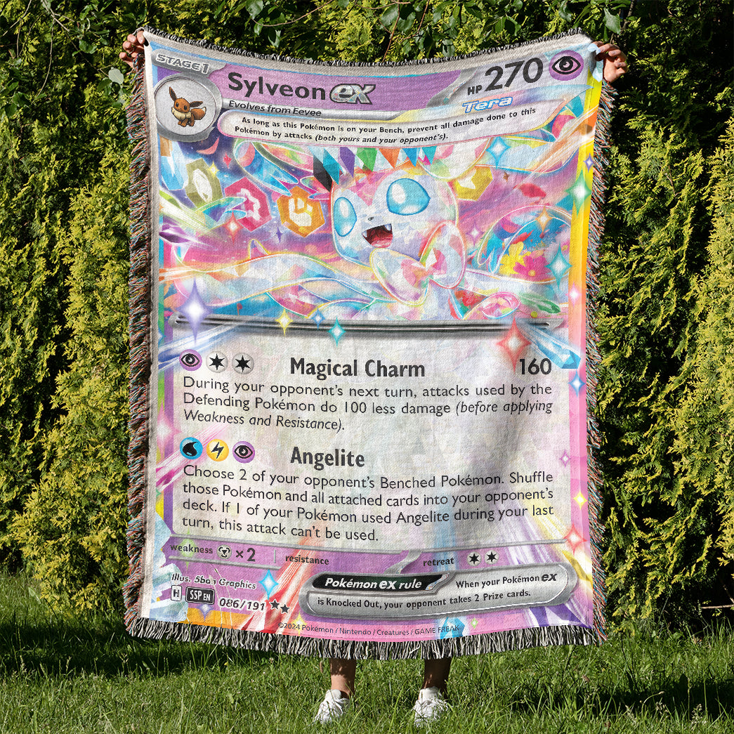 PKM Sylveon EX Custom Woven Blanket