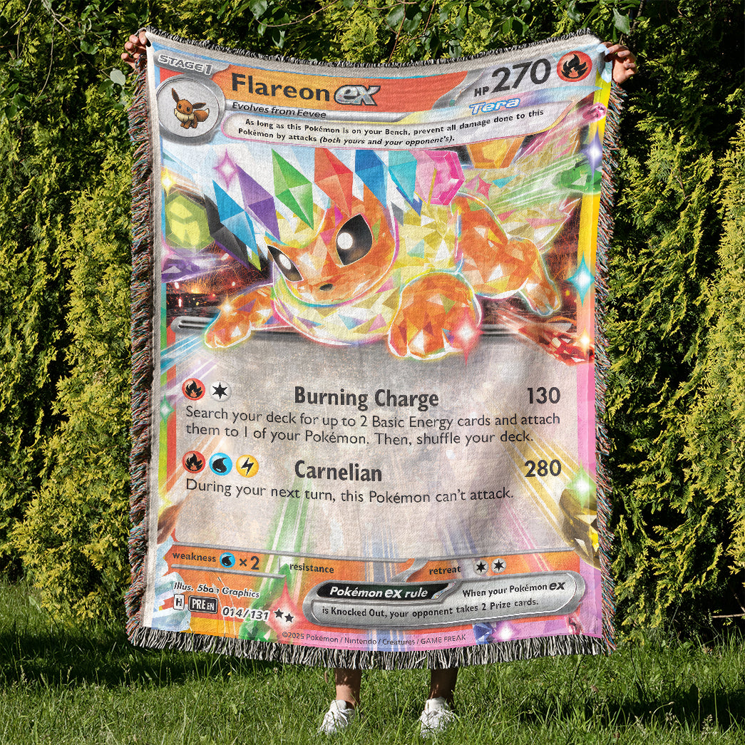 PKM Flareon EX Custom Woven Blanket