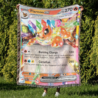 PKM Flareon EX Custom Woven Blanket