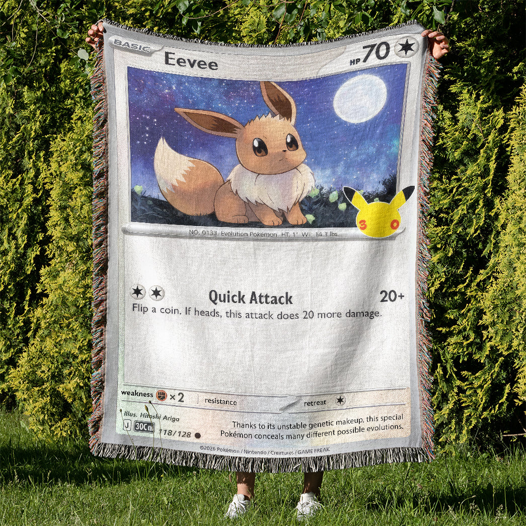 PKM Eevee Card Custom Woven Blanket