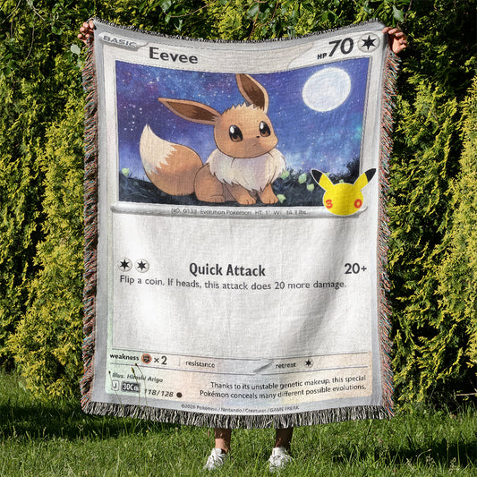 PKM Eevee Card Custom Woven Blanket