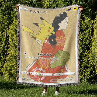 PKM Pikachu Custom Woven Blanket