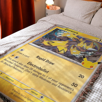 PKM Zeraora Card Custom Woven Blanket