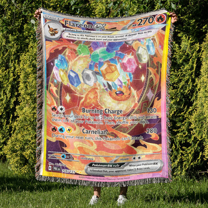 PKM Flareon EX Custom Woven Blanket