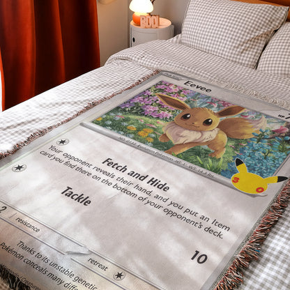 PKM Eevee Card Custom Woven Blanket