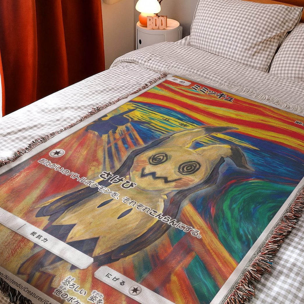 PKM Mimikyu The Scream Custom Woven Blanket