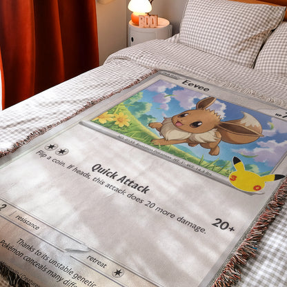PKM Eevee Card Custom Woven Blanket