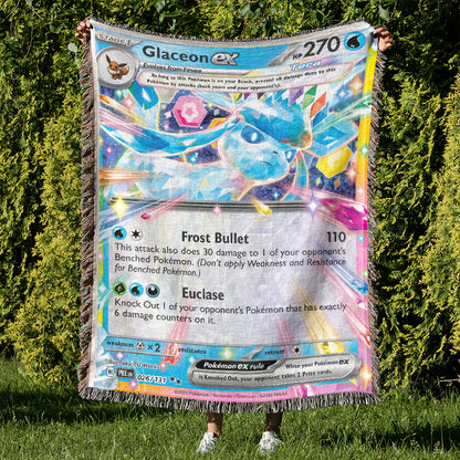 PKM Glaceon EX Custom Woven Blanket