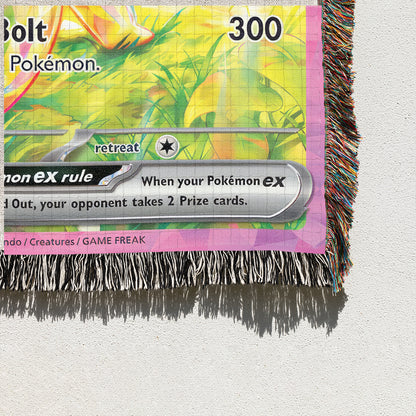 PKM Pikachu EX Custom Woven Blanket