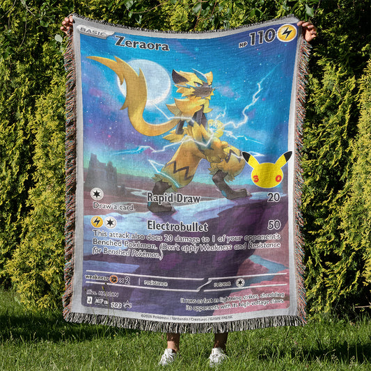 PKM Zeraora Card Custom Woven Blanket
