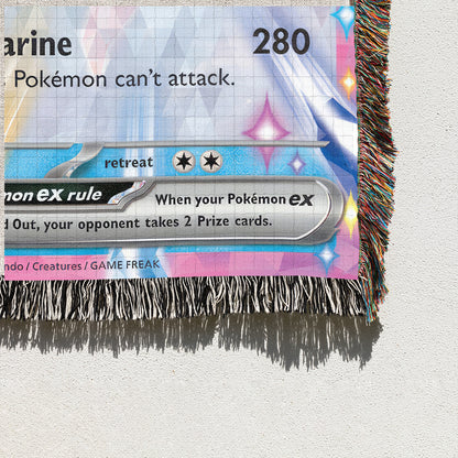 PKM Vaporeon EX Custom Woven Blanket