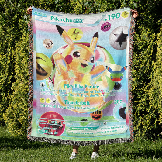 PKM Espeon ex Custom Printed Woven Blanket