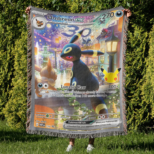 PKM Umbreon ex Card Custom Woven Blanket