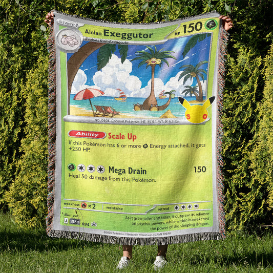 PKM Exeggutor Card Custom Woven Blanket